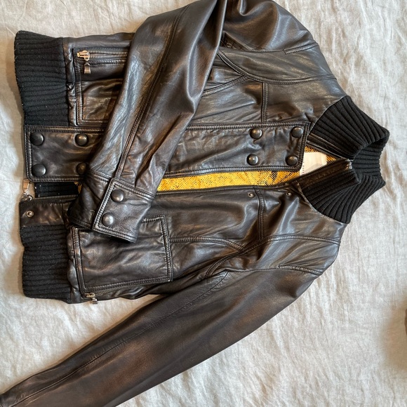 Ted Baker Bomber Leather Jacket - Picture 6 of 8